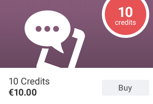 Pack de 10 crédits SMS Odoo à 10€ pour l'envoi de campagnes SMS marketing
